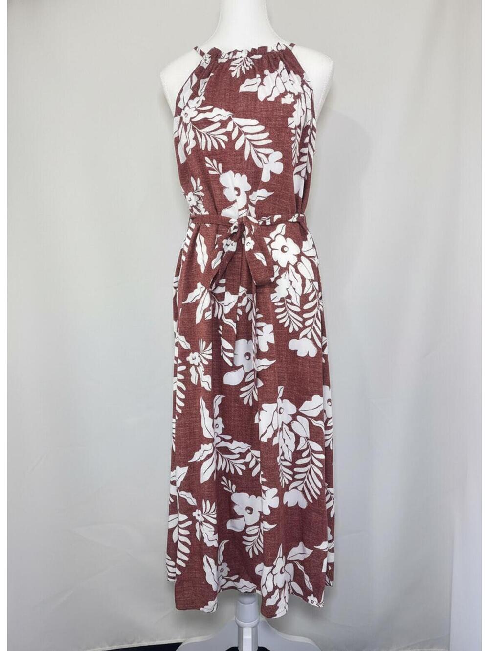 NWT Gap Floral Patterned Halter Dress Women's Medium